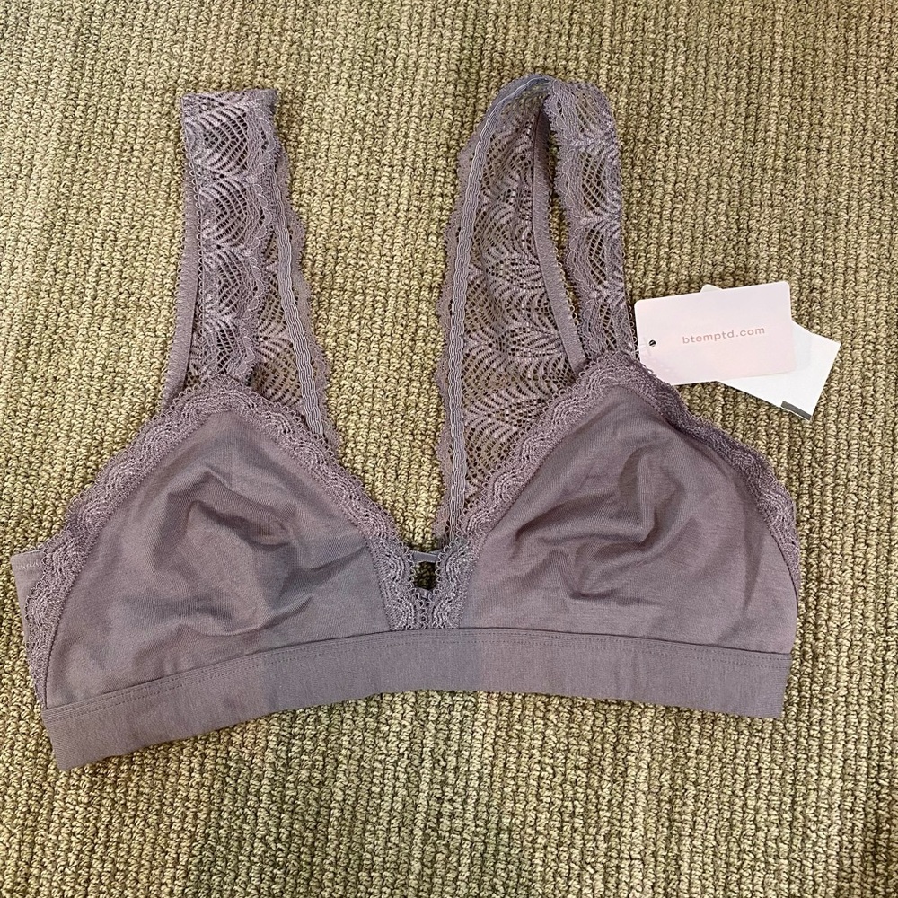 NEW Wacoal B.Tempt'd Innocence Bralette Grey Size Small
